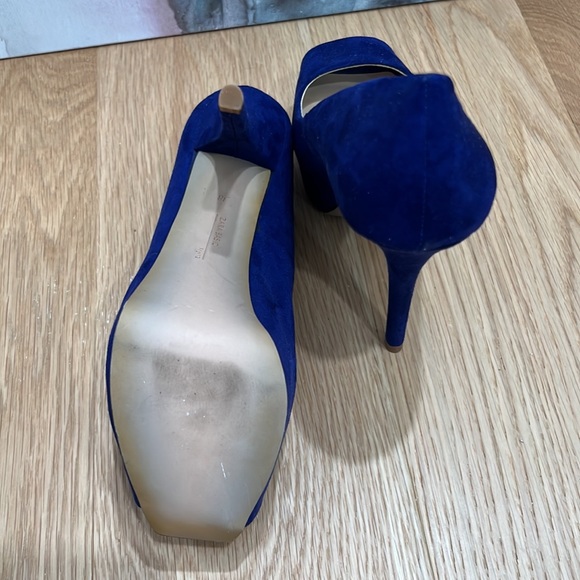 Zara open toe blue suede stilettos - Picture 4 of 4
